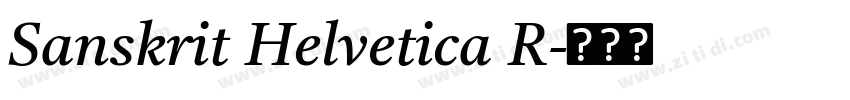 Sanskrit Helvetica R字体转换